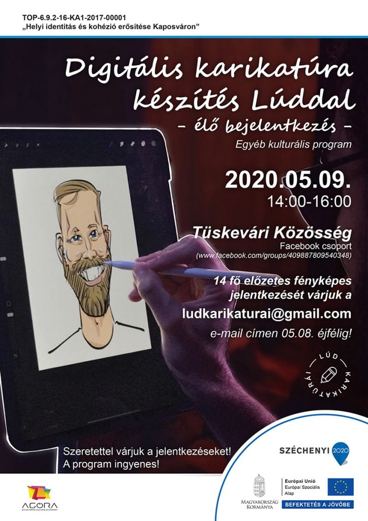 Digitális karikatúrakészítés Lúddal - Tüskevár