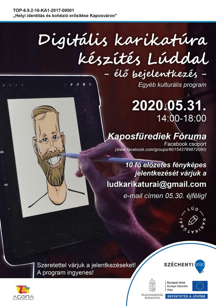 Digitális karikatúrakészítés Lúddal - Kaposfüred